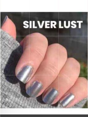 Color Street nail polish strips Silver Lust FMS133 16pcs easy peel and apply NIP